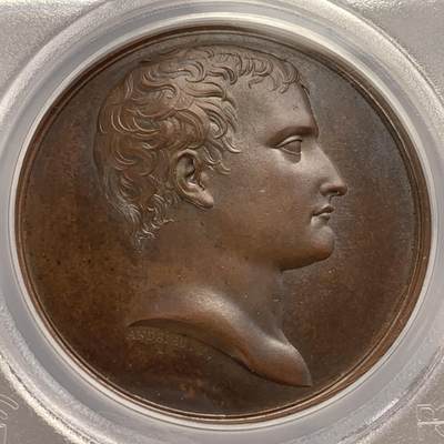 掌中浮雕-藏着的欧洲第035场 - PCGS SP63 : 1902年拿破仑公共教育纪念铜章，40mm
