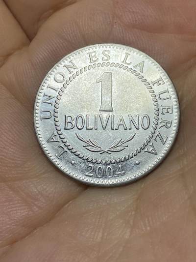 2025年第八十八场(总第一百一十四场）外国好品散币(免佣金) - 玻利维亚🇧🇴2004年1玻利维亚诺(不锈钢材质，1987–2008版)