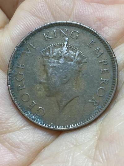 2025年第八十八场(总第一百一十四场）外国好品散币(免佣金) 英属印度1939年1/4安娜(乔治六世第一版大皇冠，ONE上带点b版没孟买造，仅发行3年)