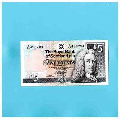 全新UNC  苏格兰1999年5镑 P-352c 格拉米斯城堡  伊莱勋爵 - 全新UNC  苏格兰1999年5镑 P-352c 格拉米斯城堡  伊莱勋爵