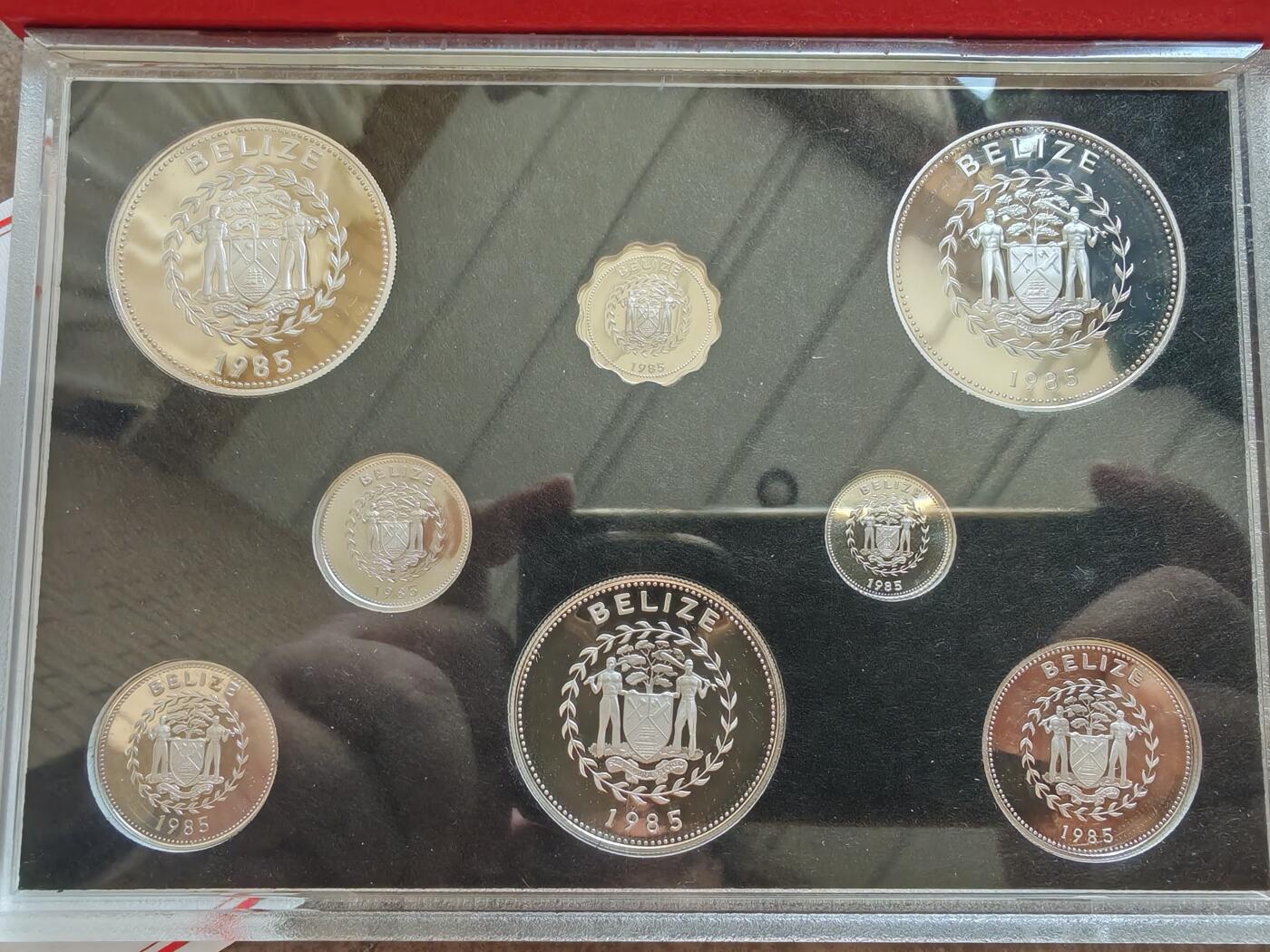 伯利兹1985年全银精制套币 Proof set