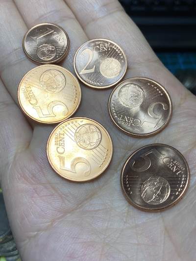 2025年第八十八场(总第一百一十四场）外国好品散币(免佣金) 西班牙🇪🇸原光欧分6枚：2006年1分，2分，5分