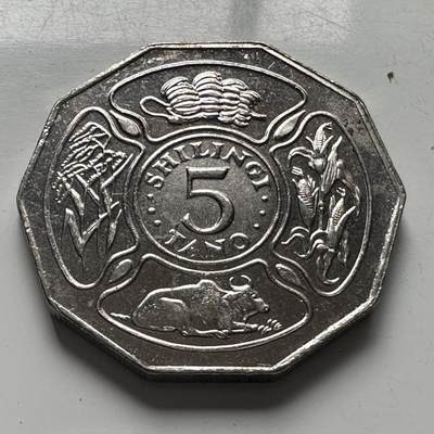 🌹外币初藏🌹🐯2025年第100场  每周二四六晚8️⃣点 接代拍 - 坦桑尼亚1993年五先令