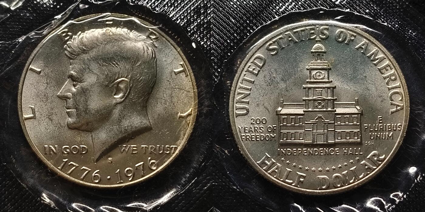 【全场包邮】纯粹捡漏拍459场-银币套币场 美国1976年独立200周年纪念银币3枚全套