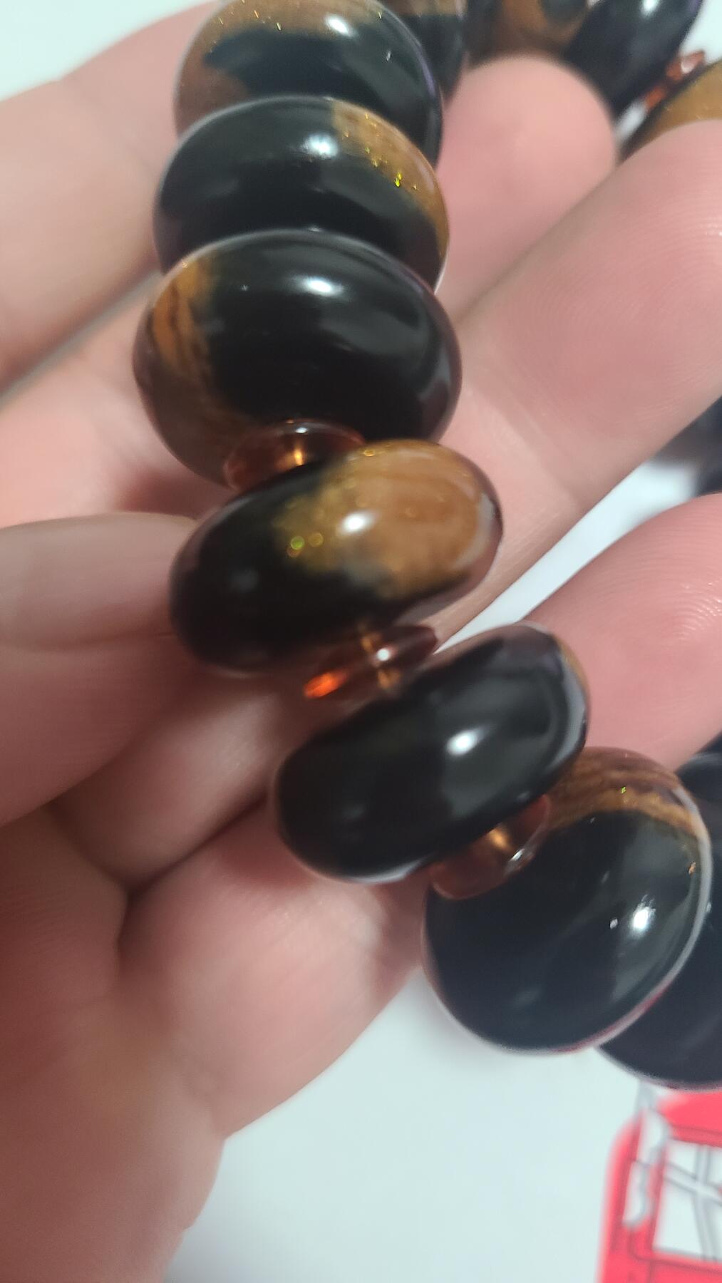 黑金登留梅2.0十八颗药片珠沉香手串