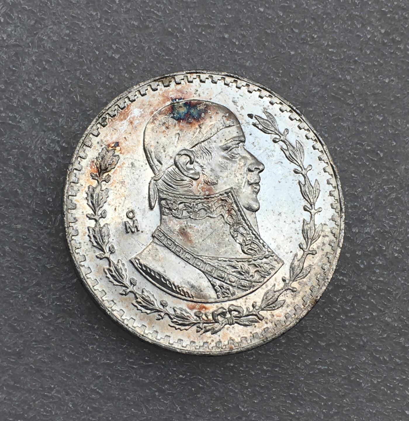 世界钱币专场拍卖 原光好品1966年墨西哥1比索 16.6克