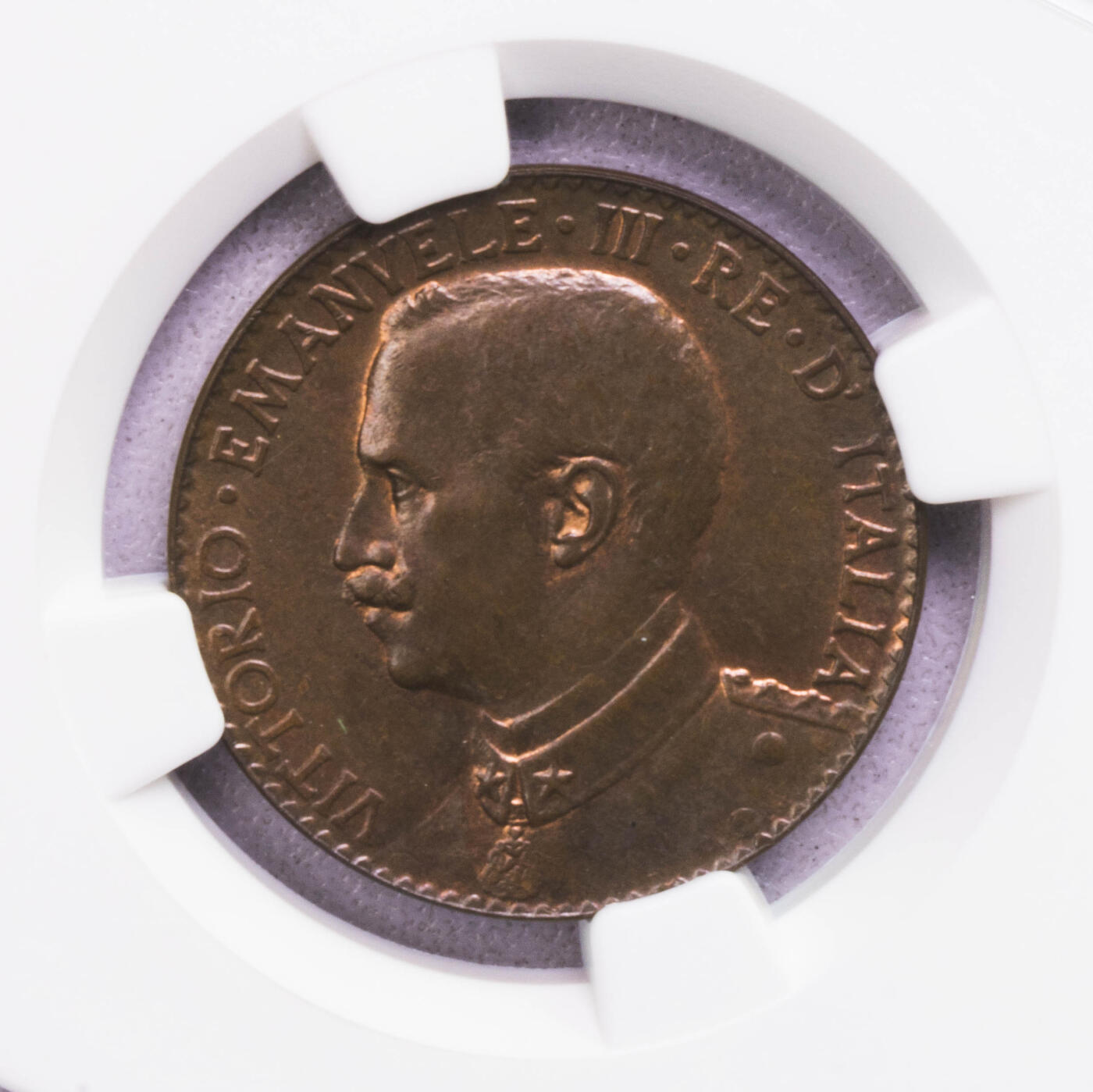 NGC-MS64BN 1924意属索马里2贝萨铜币亚军完美品