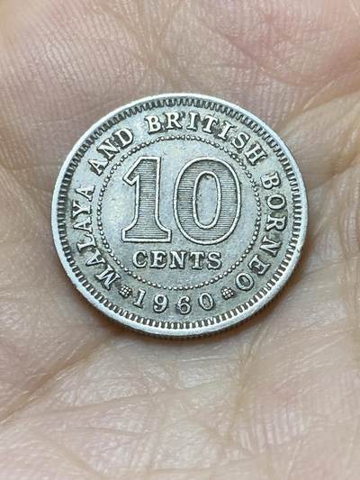 2025年第八十八场(总第一百一十四场）外国好品散币(免佣金) - 马来亚和英属婆罗洲1960年10分(伊丽莎白二世青年带冠)