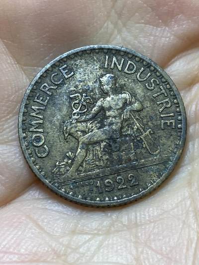 2025年第八十八场(总第一百一十四场）外国好品散币(免佣金) 法国🇫🇷1922年1法郎(商业之神墨丘利坐像)