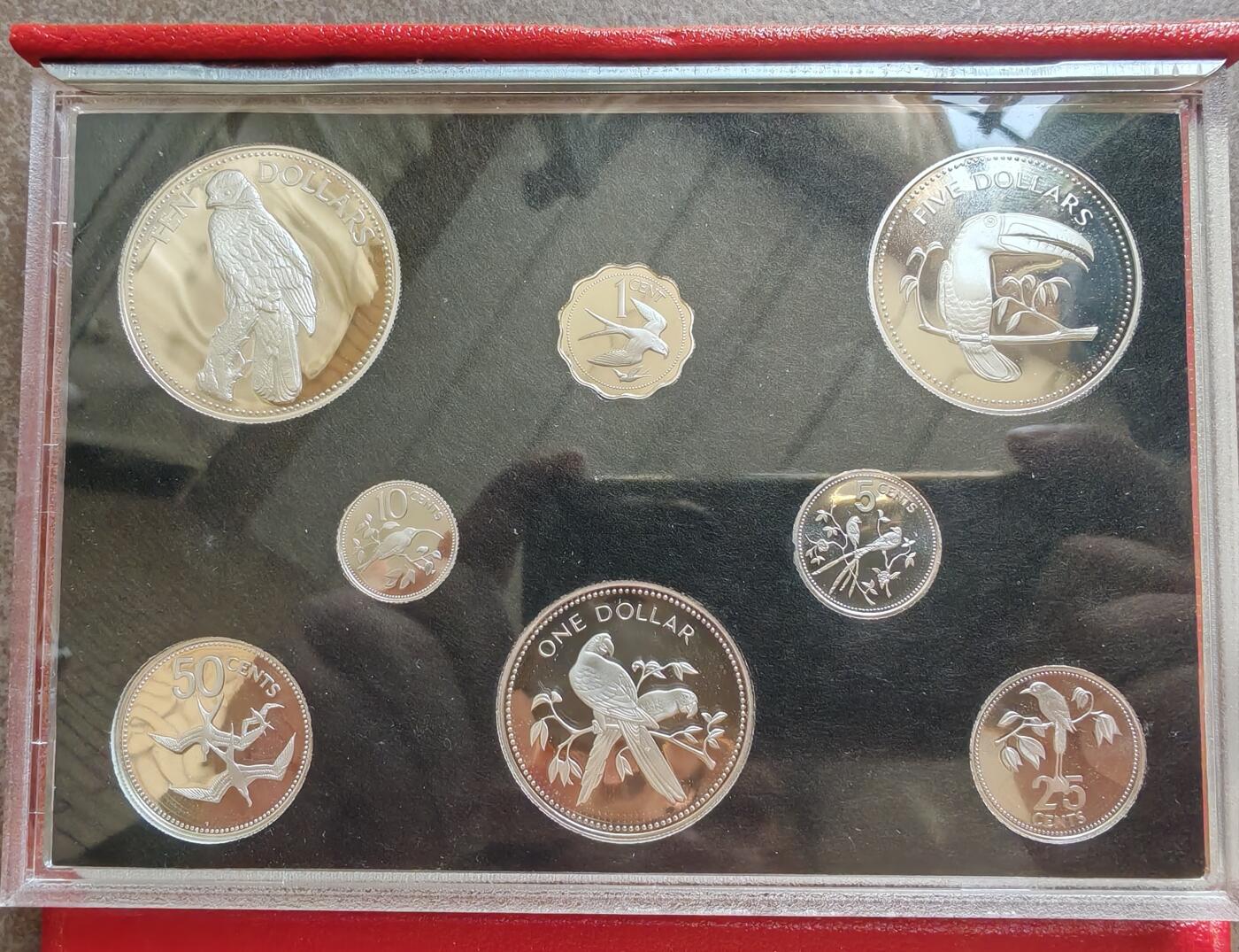 伯利兹1985年全银精制套币 Proof set