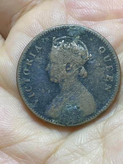 2025年第八十八场(总第一百一十四场）外国好品散币(免佣金) 英属印度1862年1/4安娜(维多利亚女王时期，A型半身像，1型反面花纹，c版加尔各答造)