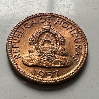 🌹外币初藏🌹🐯2025年第100场  每周二四六晚8️⃣点 接代拍 - 洪都拉斯1957年一分