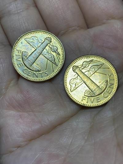 2025年第八十八场(总第一百一十四场）外国好品散币(免佣金) - 好品–巴巴多斯🇧🇧2枚：1999年，2001年5分