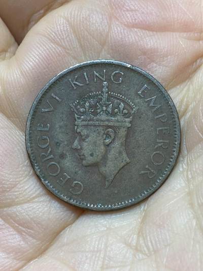 2025年第八十八场(总第一百一十四场）外国好品散币(免佣金) 英属印度1940年1/4安娜(乔治六世第二版小皇冠，ONE 上带点b版孟买造，首发年仅发行3年)