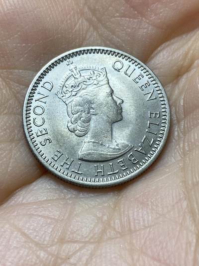 2025年第八十八场(总第一百一十四场）外国好品散币(免佣金) 好品–马来亚和英属婆罗洲1961年10分(伊丽莎白二世青年桂冠，H标喜敦厂造)