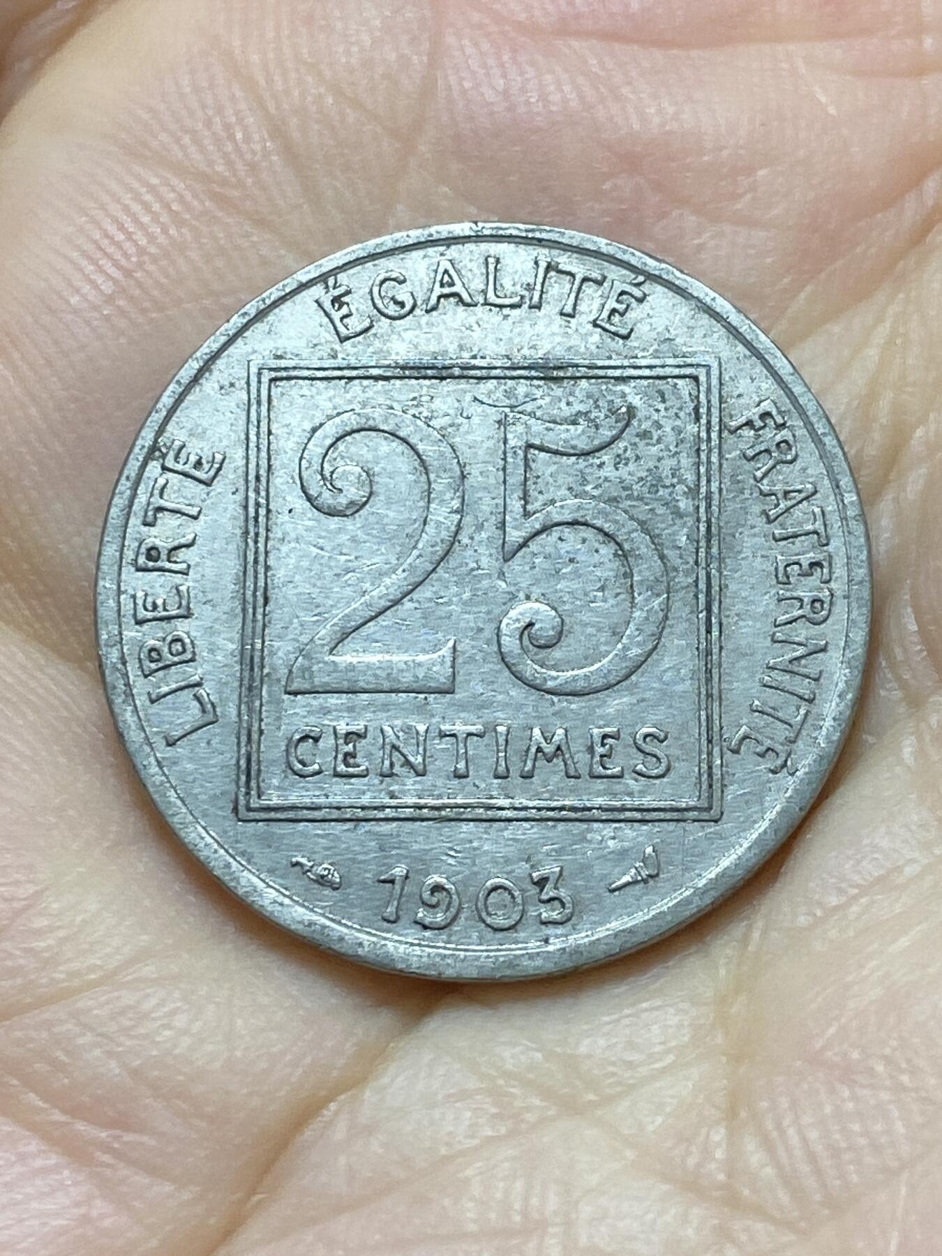 2025年第八十八场(总第一百一十四场）外国好品散币(免佣金) 法国🇫🇷1903单年份25生丁