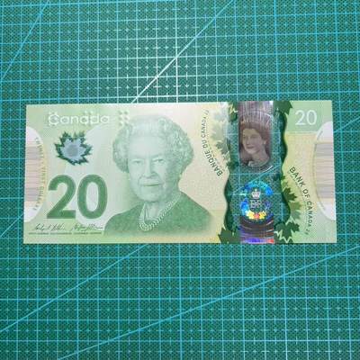 全新UNC  加拿大2015年20元  P-111 伊丽莎白女王纪念钞 无47 - 全新UNC  加拿大2015年20元  P-111 伊丽莎白女王纪念钞 无47