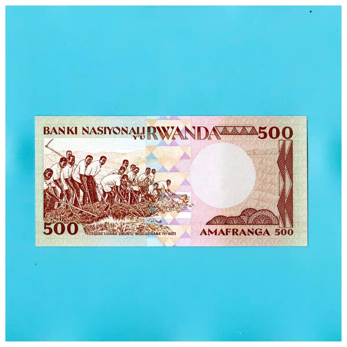 全新UNC 卢旺达1981年500法郎  P-16  稀少 黑斑羚羊