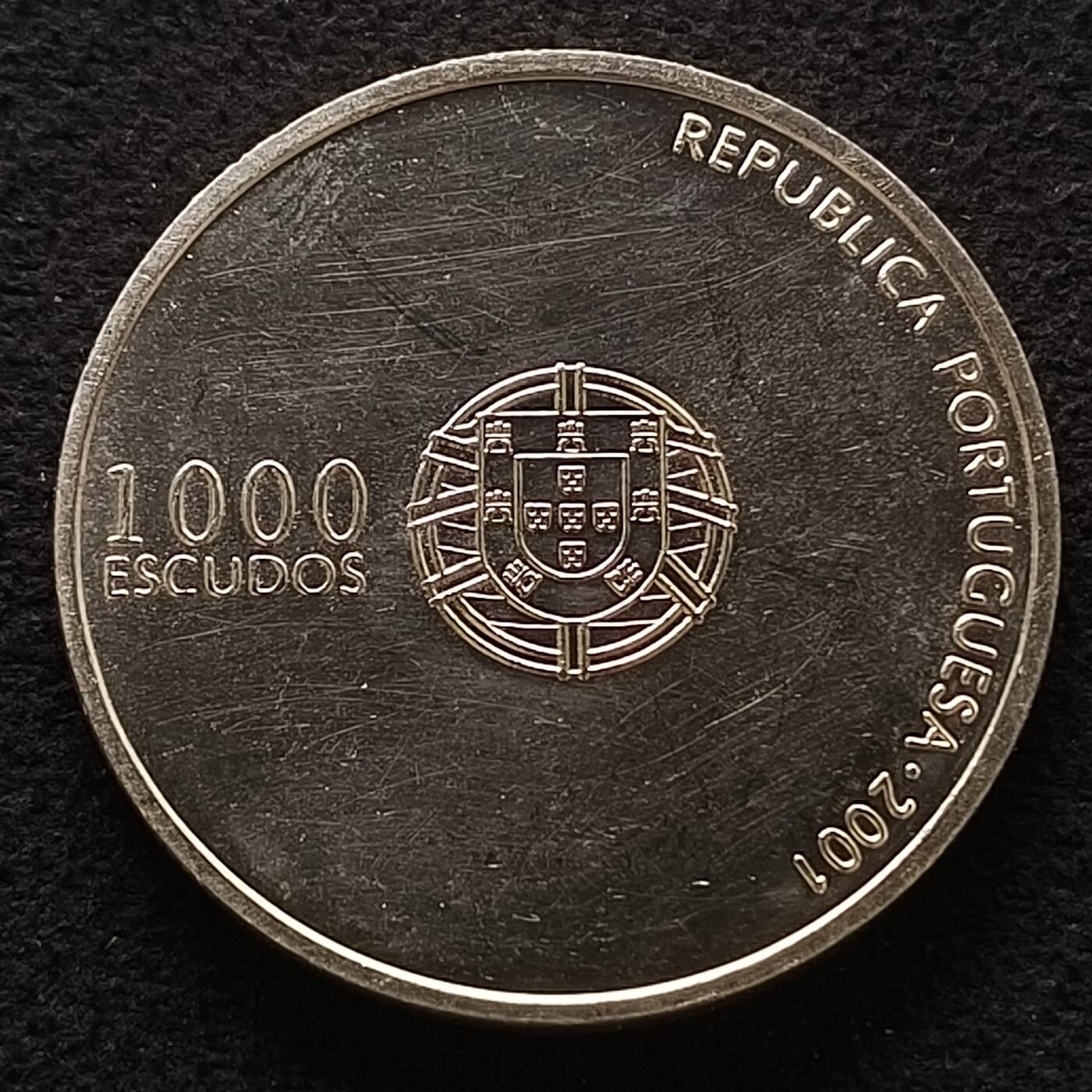 【全场包邮】纯粹捡漏拍459场-银币套币场 葡萄牙2004年1000埃斯库多欧洲杯克朗型纪念银币