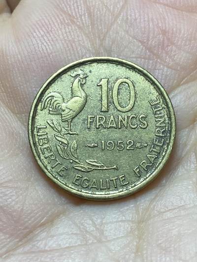 2025年第八十八场(总第一百一十四场）外国好品散币(免佣金) - 法国🇫🇷1952年10法郎