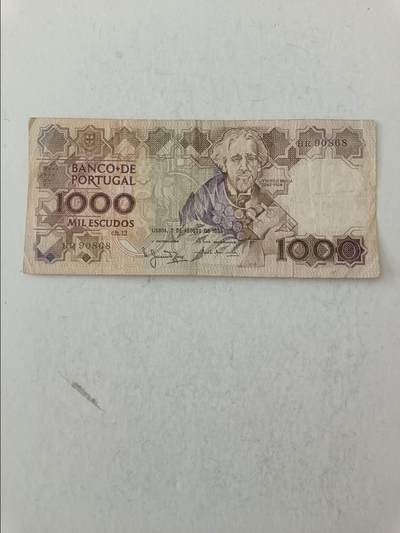 【20250911】非全新纸币第284场 - 葡萄牙1983年1000埃斯库多