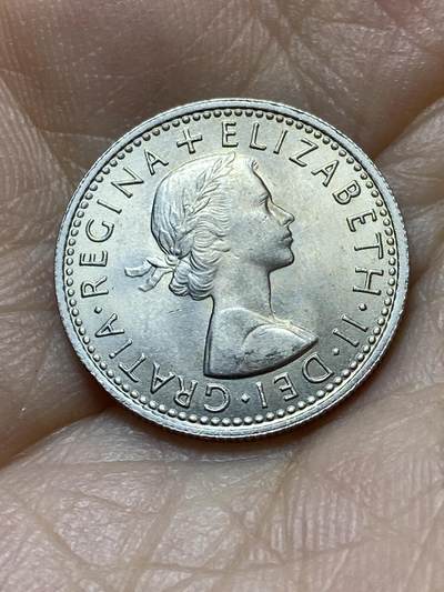 2025年第八十八场(总第一百一十四场）外国好品散币(免佣金) 英国🇬🇧1967年6便士(伊丽莎白二世青年桂冠，第二版)