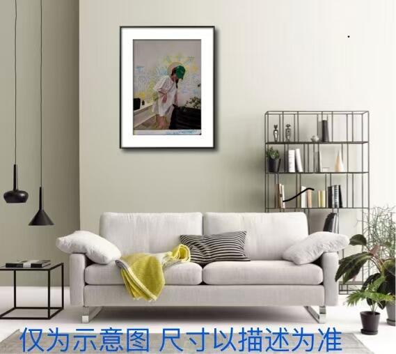零元拍：艺术家歪歪亲笔签绘联名潮牌宣传海报，尺寸210/297MM，不含装裱