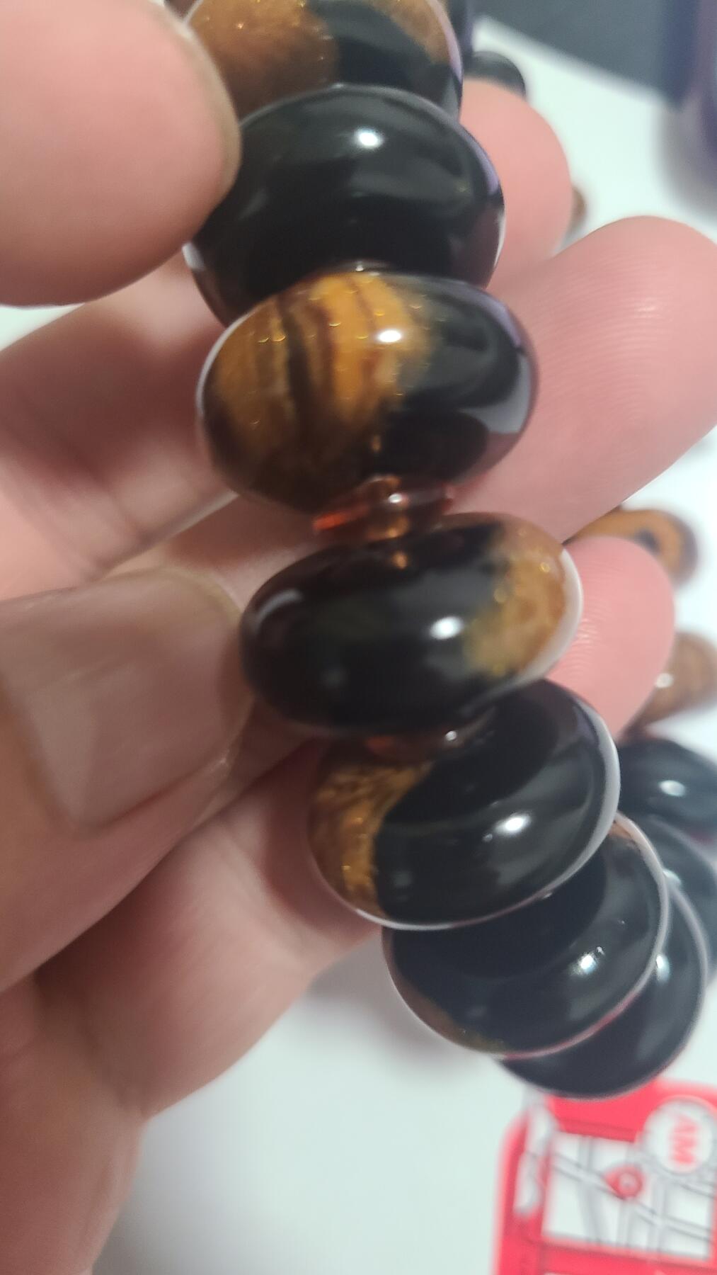 黑金登留梅2.0十八颗药片珠沉香手串