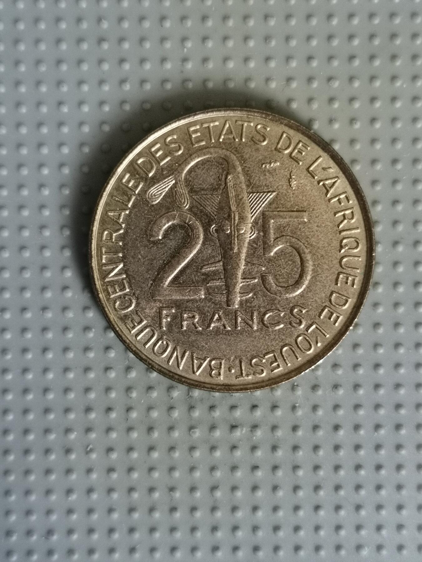 2025年第81场各国散币拍卖（总第81场） 西非共同体1991年25法郎