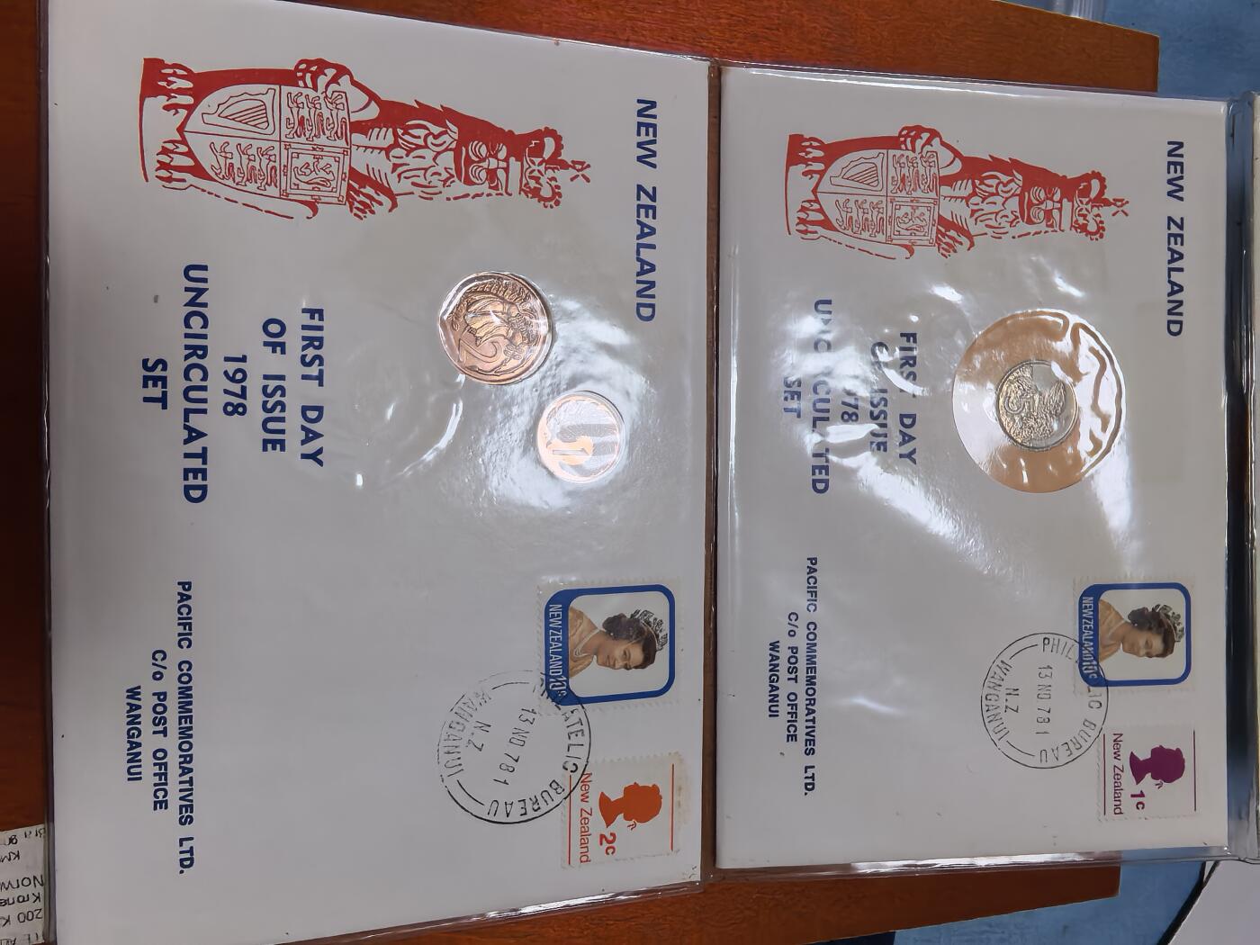 长老汇蛇年精选第四十四场拍卖 1978新西兰8枚硬币邮币封首日封，原盒
