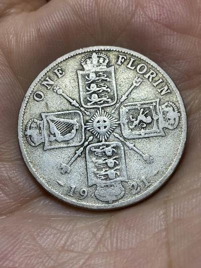 2025年第八十九场(总第一百一十五场）外国好品散币(免佣金) - 英国🇬🇧1921年1弗罗林银币(乔治五世第二版，500银)