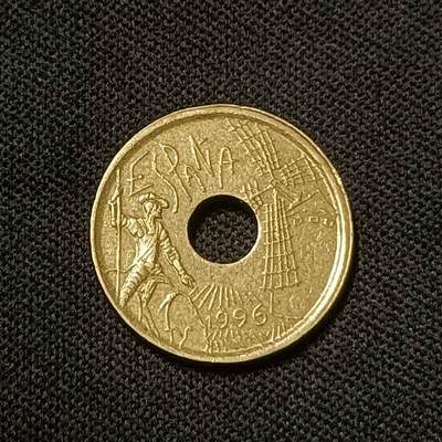 【游宝拍卖】乙巳蛇年66期 最低佣金1元起拍 - 西班牙25比塞塔 1996