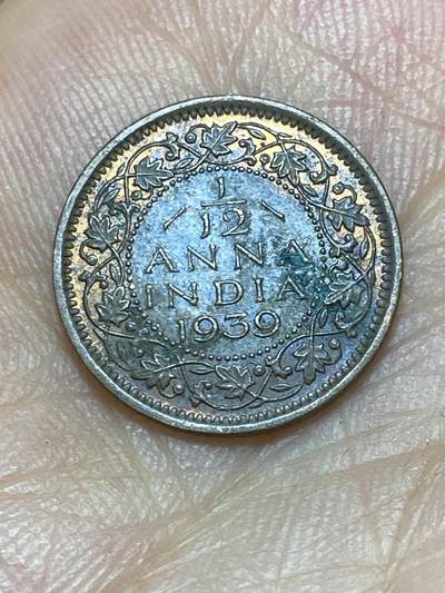 2025年第八十九场(总第一百一十五场）外国好品散币(免佣金) - 英属印度1939年1/12安娜(乔治六世第一版，大王冠版，无标记加尔各答造，关门年仅发行2年)