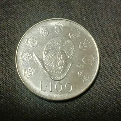 【游宝拍卖】乙巳蛇年66期 最低佣金1元起拍 - 圣马力诺1979年 100里拉