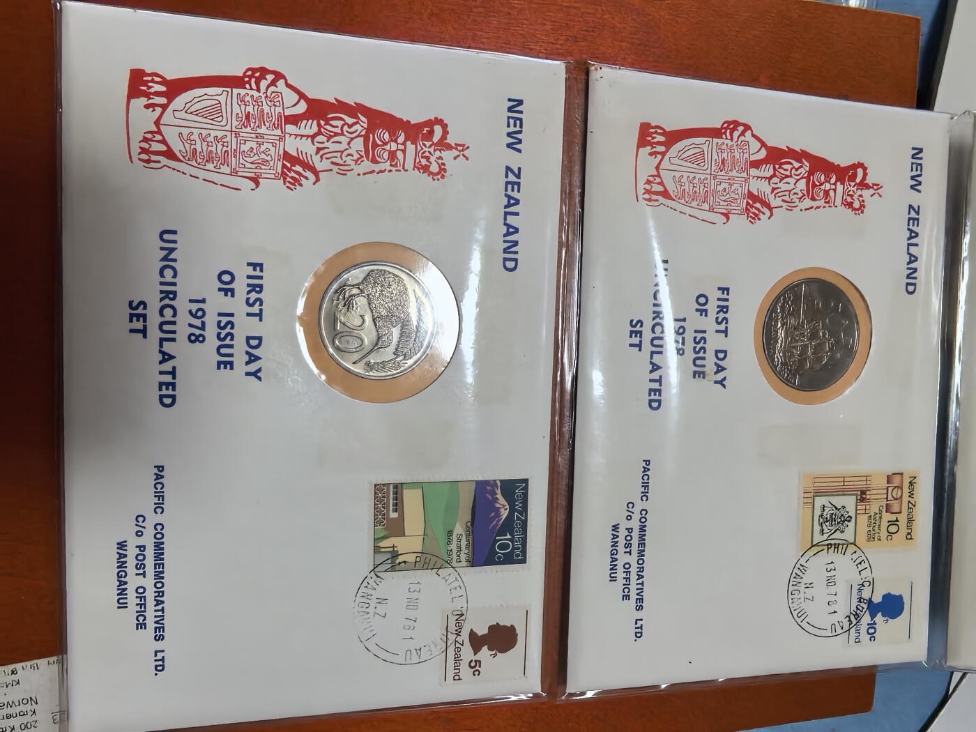 长老汇蛇年精选第四十四场拍卖 1978新西兰8枚硬币邮币封首日封，原盒