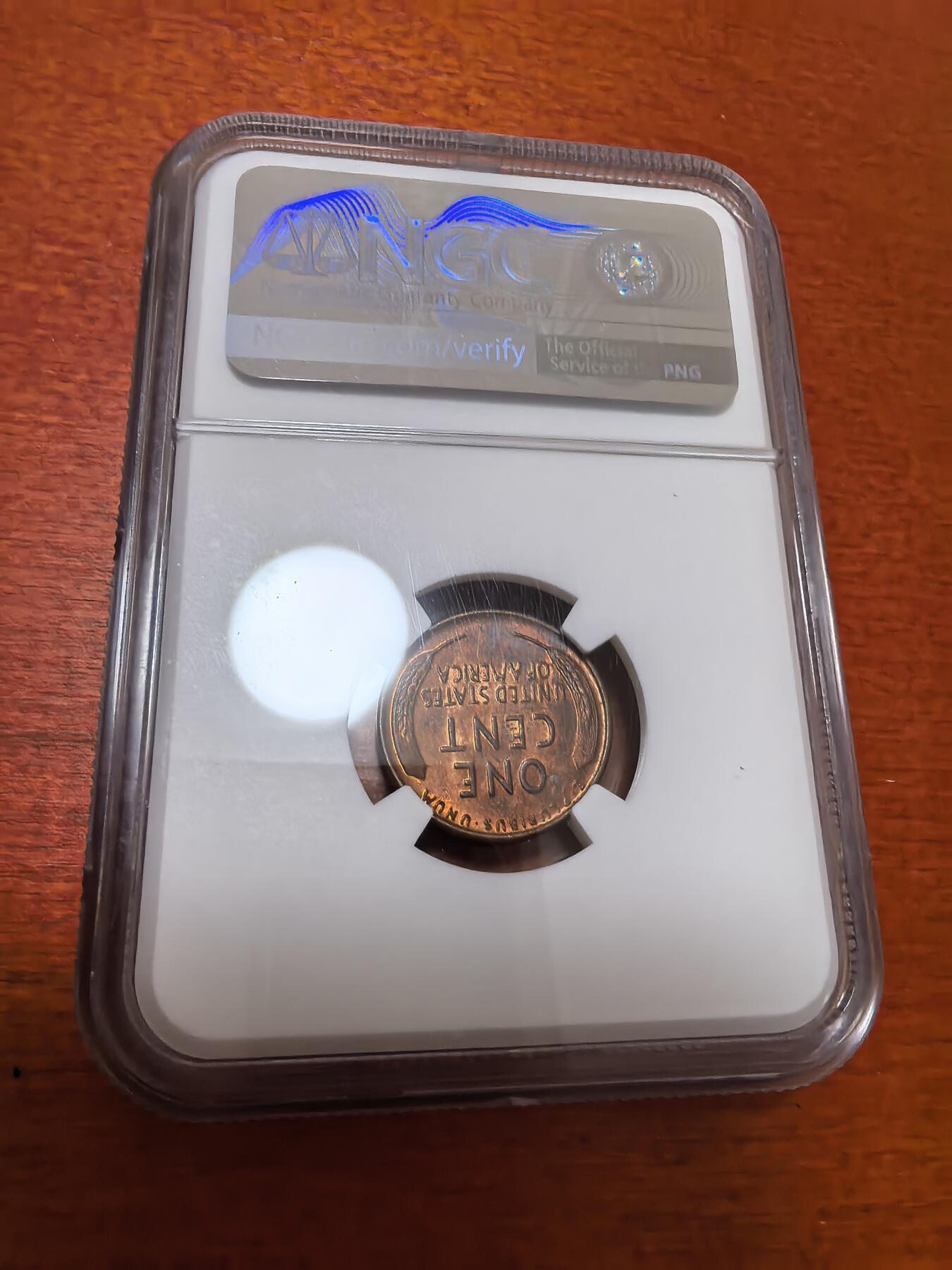 长老汇蛇年精选第四十四场拍卖 1937美国林肯麦穗1分铜币，NGC MS63RB