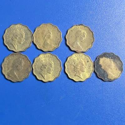 各国家硬币 无佣金 - 香港2毫 7个
