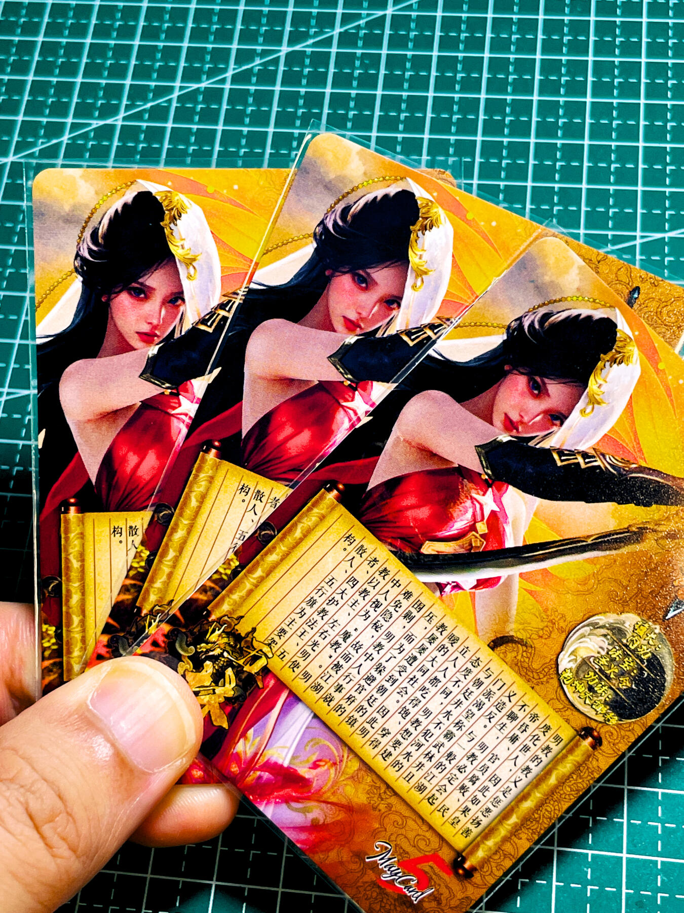 【关注参拍有赠卡】显眼宝31期  逝者如斯夫不舍昼夜 五月卡牌     原创五林系列卡   3建模   明教   共3张   粗闪精扣工艺  小卡尺寸  60*87