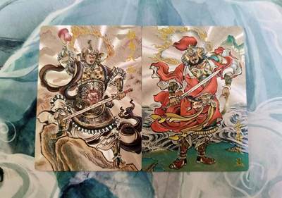 龙虎卡牌第五十四场 （无佣金，满120包邮，欢迎送拍） - 粗闪2张 卡德曼 贾志鹏西游 金角&银角大王 兄弟对卡