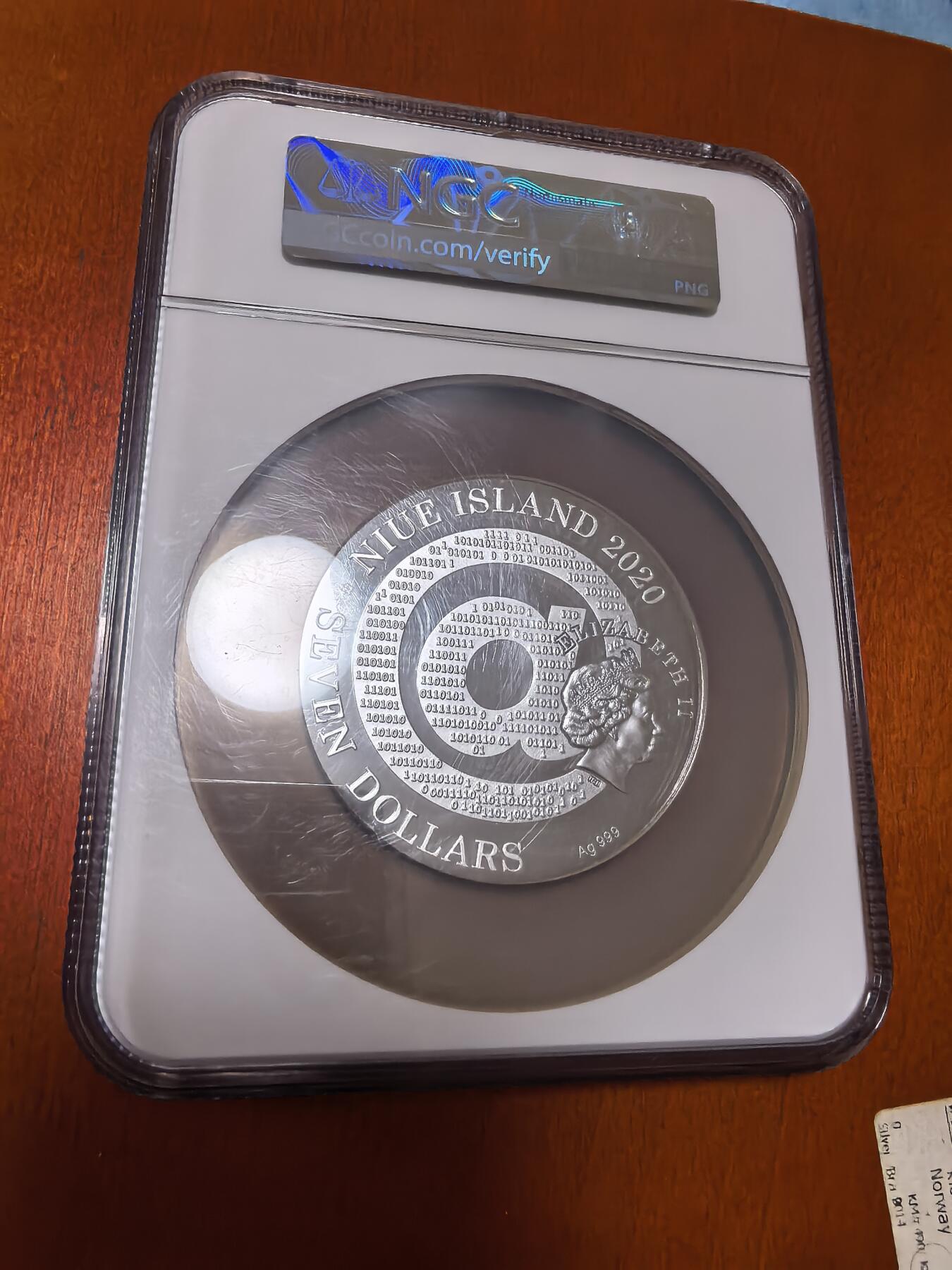 长老汇蛇年精选第四十四场拍卖 2020纽埃矩阵艺术克林姆特黄金泪7元3盎司彩色精制银币，NGC PF69UC