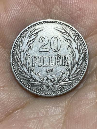 2025年第八十九场(总第一百一十五场）外国好品散币(免佣金) - 匈牙利王国1893年20菲勒(弗朗茨·约瑟夫一世时期，早期年份)
