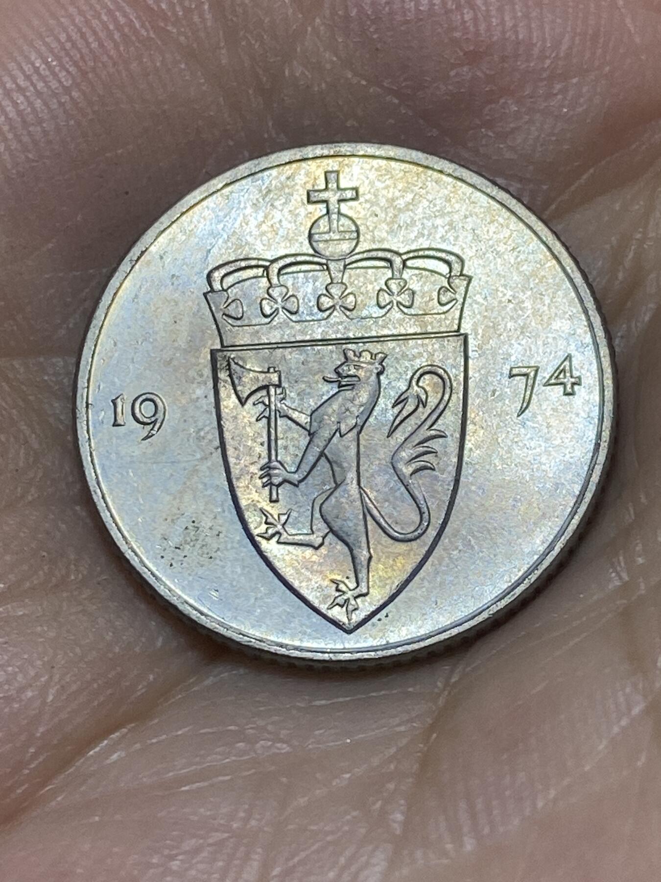 2025年第八十九场(总第一百一十五场）外国好品散币(免佣金) 挪威🇳🇴1974年50欧尔(奥拉夫五世时期第二套，首发年)