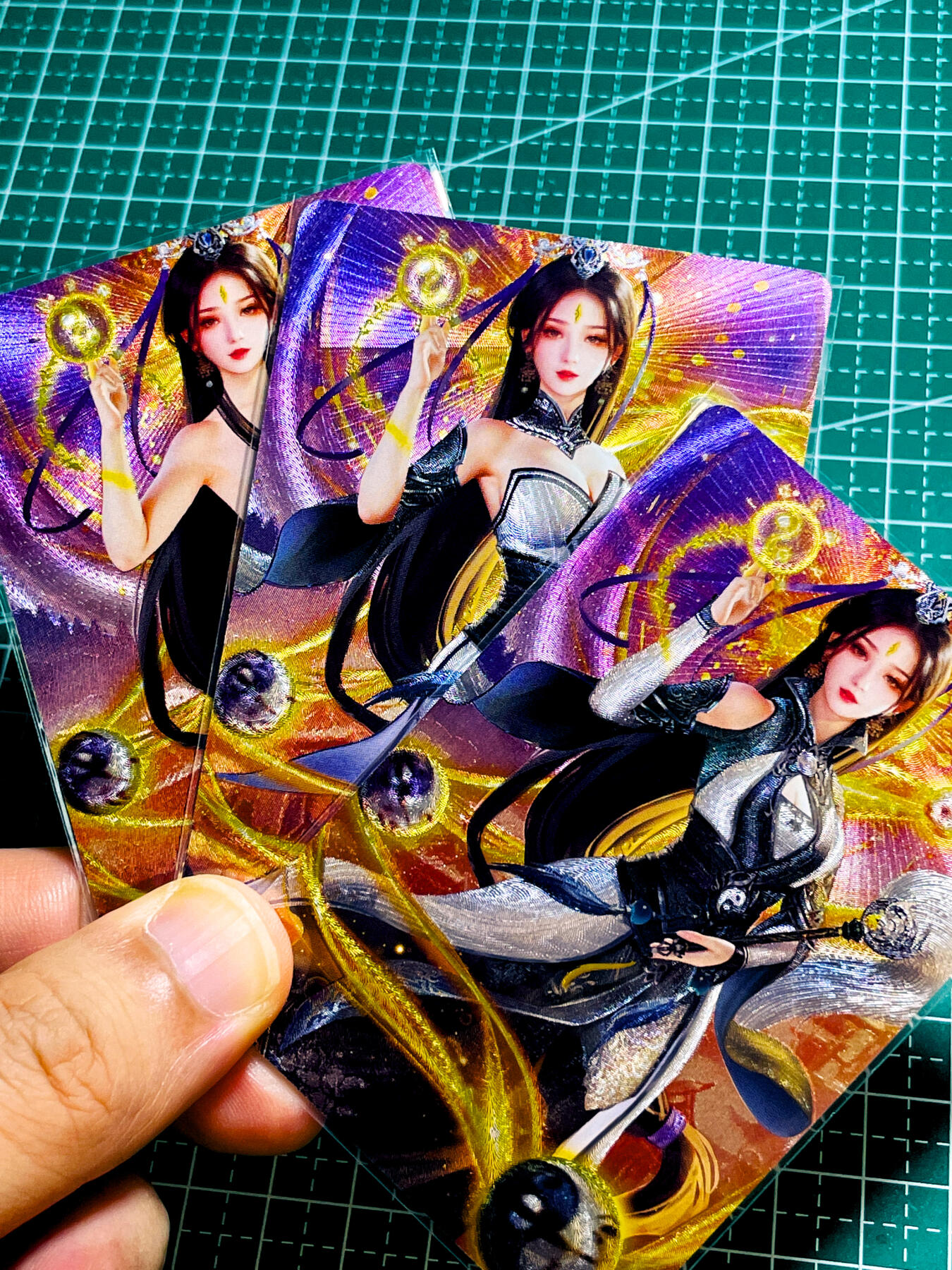 【关注参拍有赠卡】显眼宝31期  逝者如斯夫不舍昼夜 五月卡牌     原创五林系列卡   3建模   全真教   共3张   粗闪精扣工艺  小卡尺寸  60*87