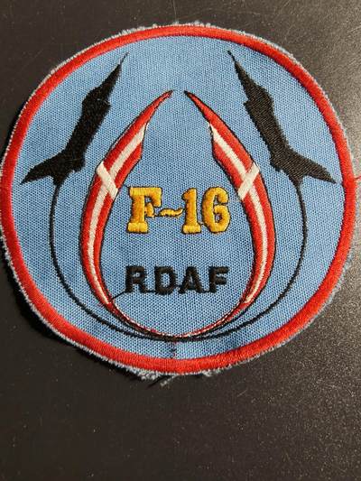 老王徽章第148期 - 丹麦皇家空军（Royal Danish Air Force，简称RDAF）F-16战斗机中队臂章﻿