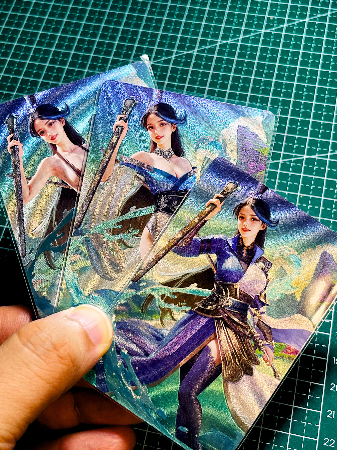 【关注参拍有赠卡】显眼宝31期  逝者如斯夫不舍昼夜 五月卡牌     原创五林系列卡   3建模   华山派   共3张   粗闪精扣工艺  小卡尺寸  60*87