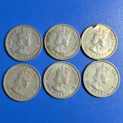 各国家硬币 无佣金 - 香港5毫 6个