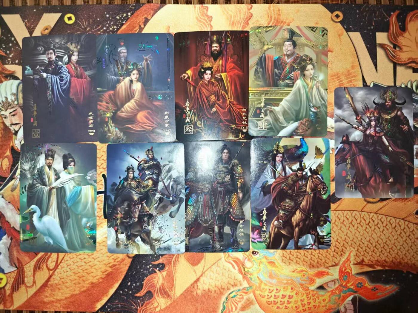 龙虎卡牌第五十四场 （无佣金，满120包邮，欢迎送拍） 纱布闪套卡 阿毛 寻梦三国135张大全套（主套+9卡头+9cp+9sp 出厂品相）