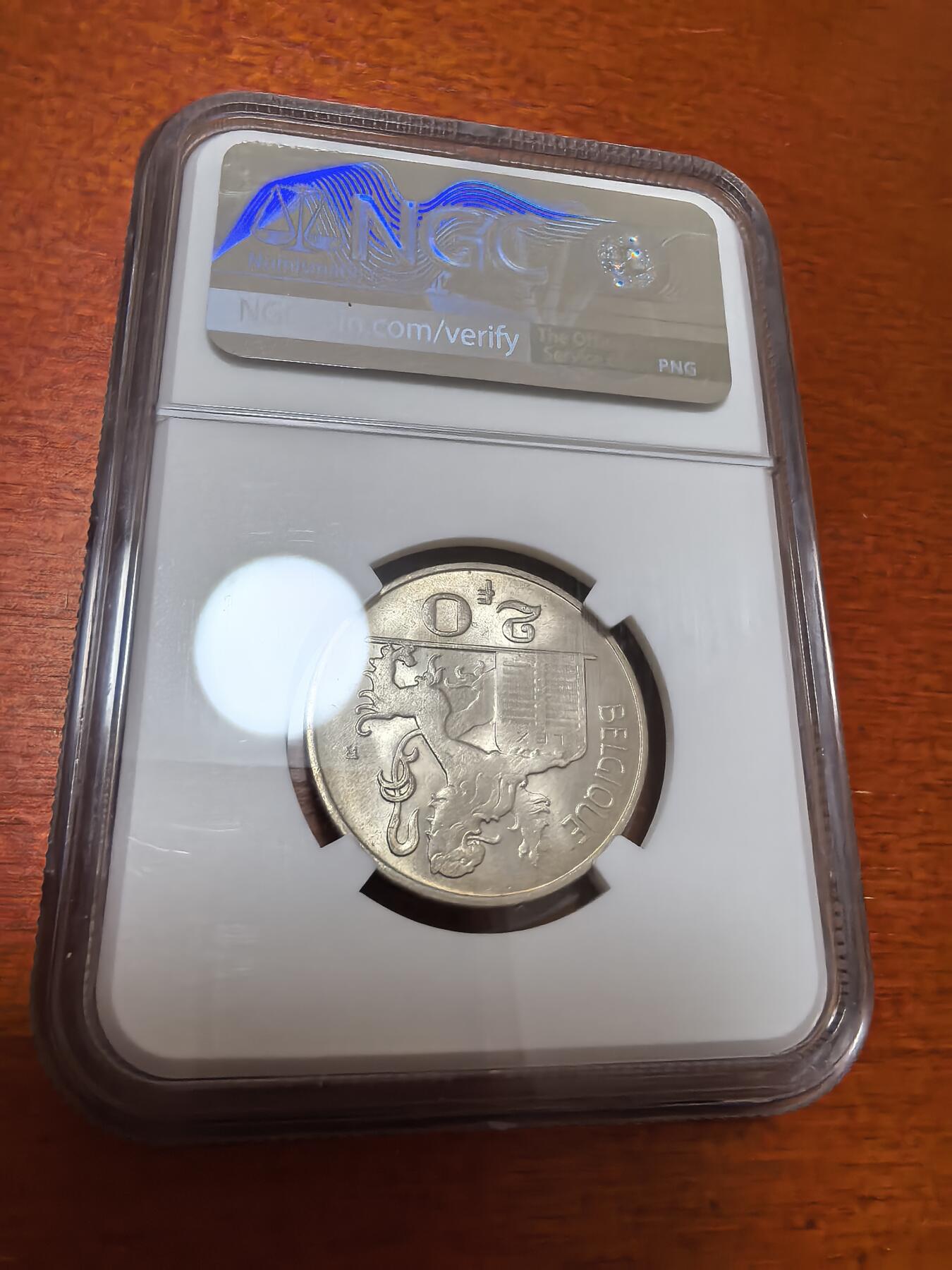 长老汇蛇年精选第四十四场拍卖 1953 比利时商业神20法郎银币，NGC MS63分，法语版，季军分，更高分仅有4枚