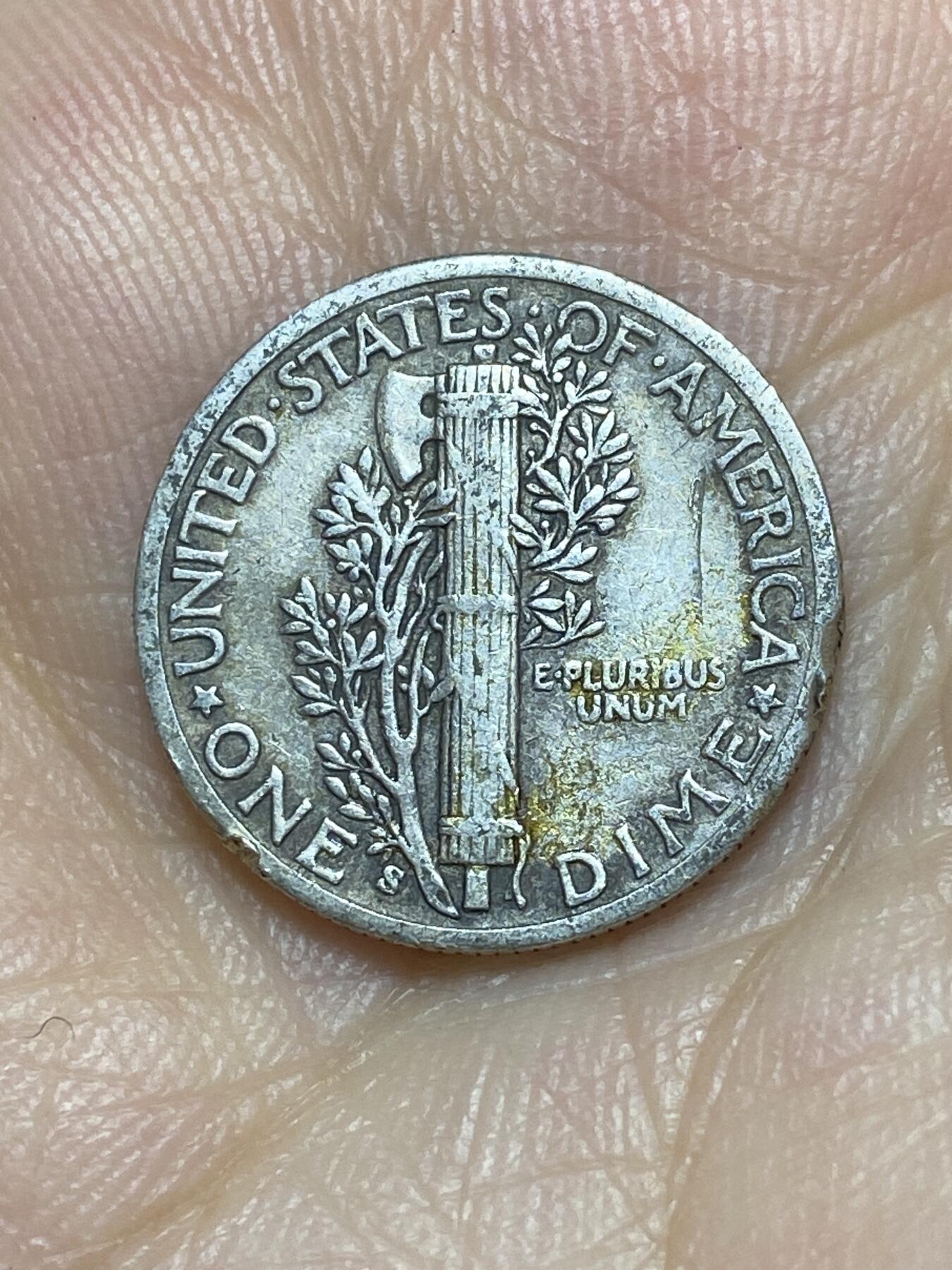 2025年第八十九场(总第一百一十五场）外国好品散币(免佣金) 美国🇺🇸1943年1角银币(丘墨利1角，S标，旧金山造，900高银)