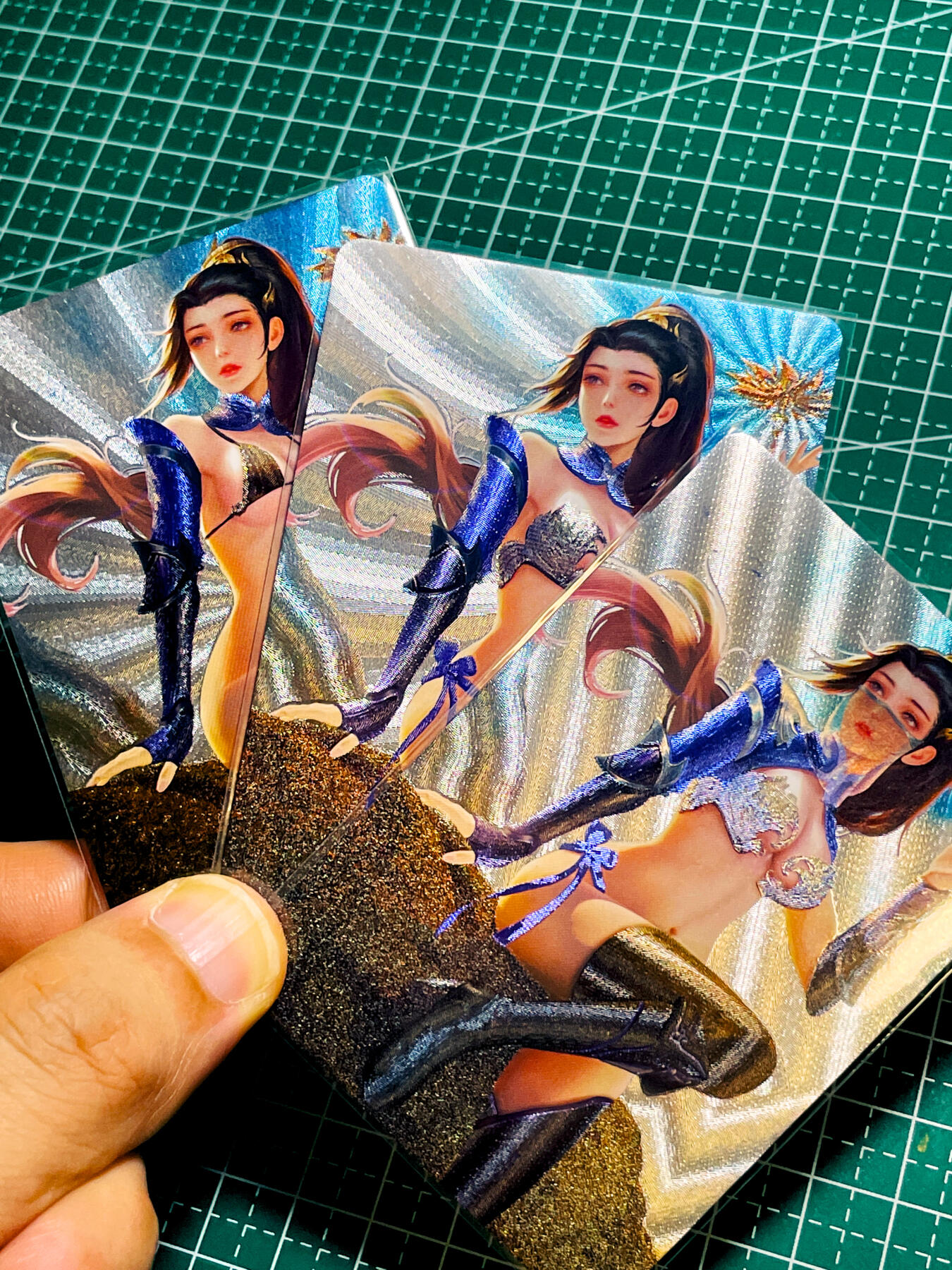 【关注参拍有赠卡】显眼宝31期  逝者如斯夫不舍昼夜 五月卡牌     原创五林系列卡   3建模   唐门   共3张   粗闪精扣工艺  小卡尺寸  60*87